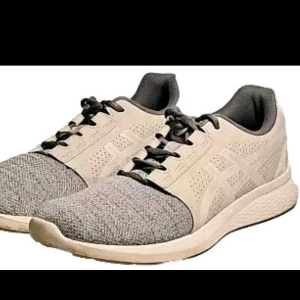 ASICS Sneaker Shoe Men 9.5 Gray/Cream Run Walk Shoe Y2k Tech Boho Urban Gorp [2D